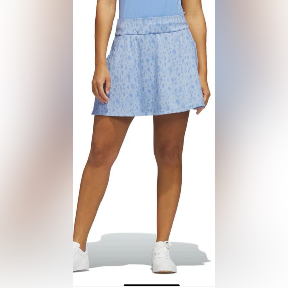Adidas Womens New Print Blue Fusion Golf Skort HT1278 Size M